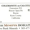Colemanite on Calcite - image 5