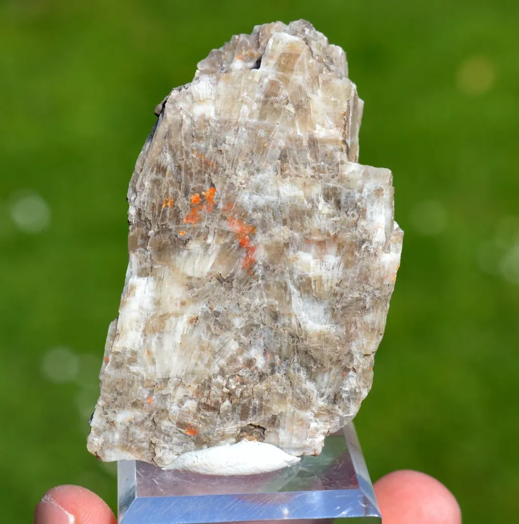 Colemanite & realgar 68 grams - Hisarcik Mine, Emet Borate deposit, Kütahya, Türkiye image