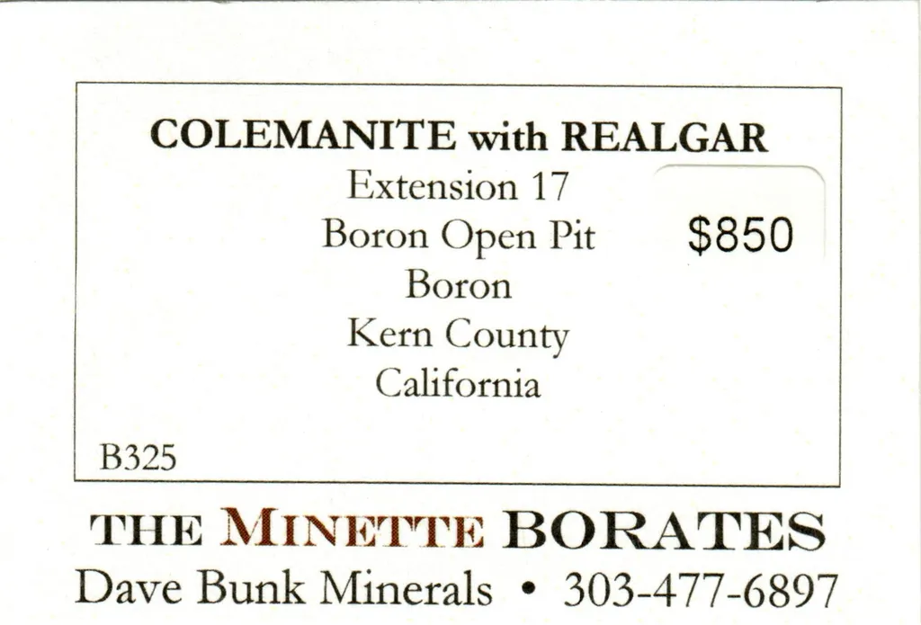 Colemanite with Realgar - image 6