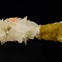 Colemanite with Realgar on Calcite - image 4