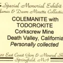 Colemanite with TODOROKITE - image 6