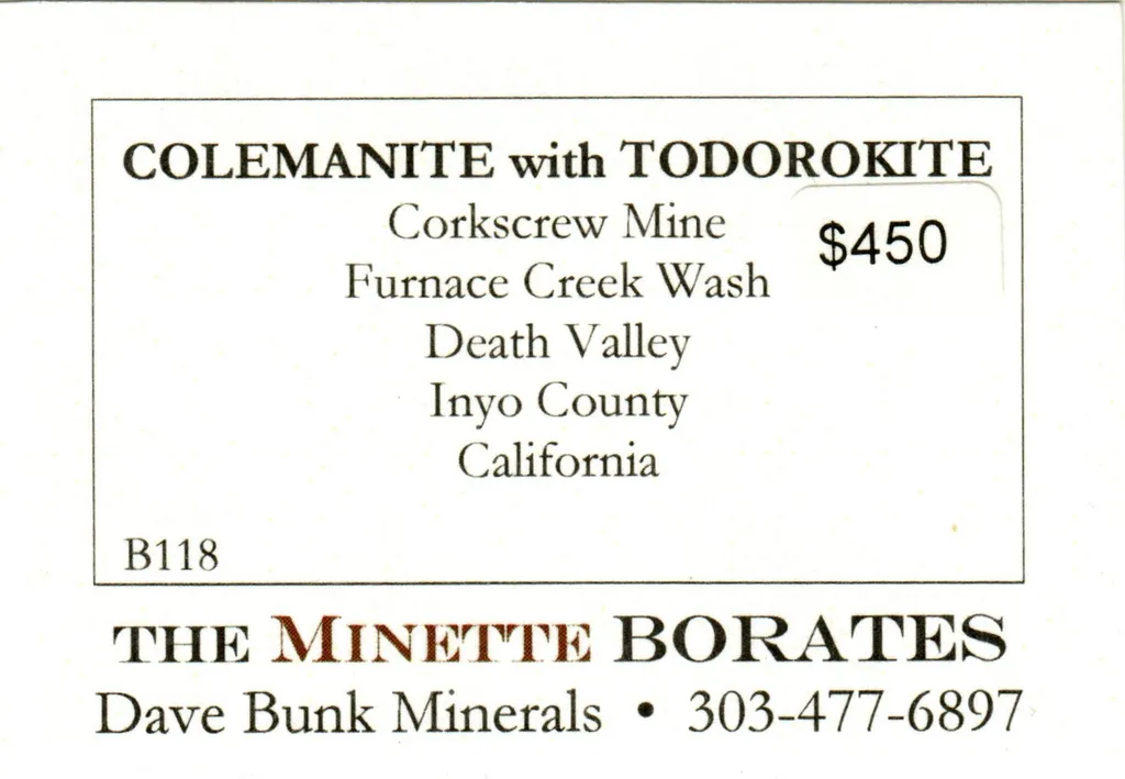 Colemanite with TODOROKITE - image 8