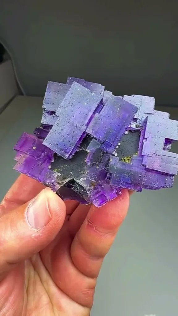 Collection  worthy…Fluorite WITH Chalcopyrite, Calcite image