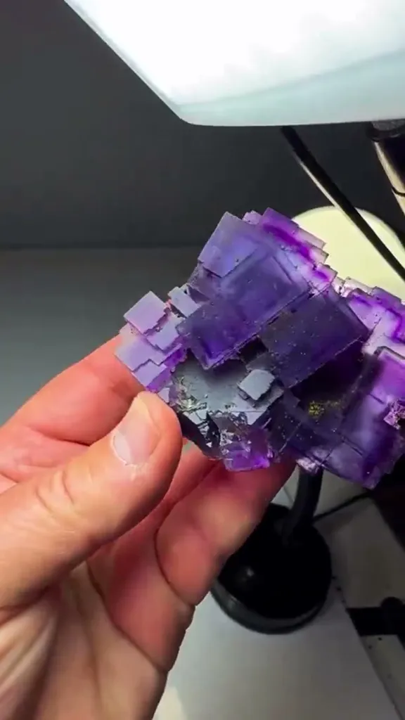 Collection  worthy…Fluorite WITH Chalcopyrite, Calcite - image 4
