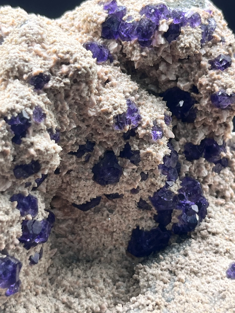 Collector‑Grade Tanzanite‑Blue Fluorite, Intense Magenta Fluorescent, Exhausted Deposit, Yongchun Fujian, China - image 3