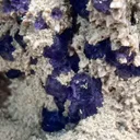 Collector‑Grade Tanzanite‑Blue Fluorite, Intense Magenta Fluorescent, Exhausted Deposit, Yongchun Fujian, China - image 5