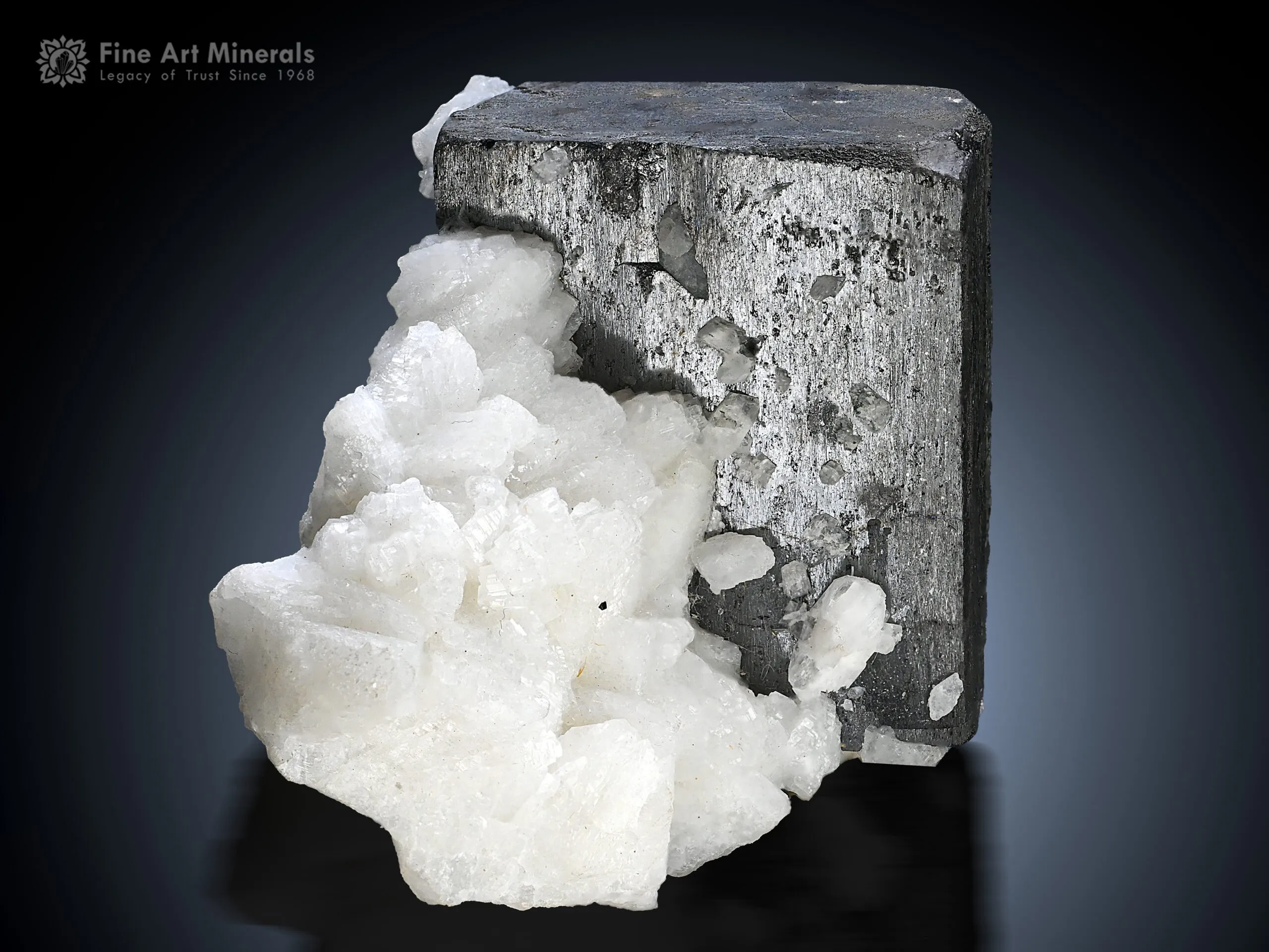 Columbite-(Mn) Crystal on Albite from Kunar Afghanistan - image 1
