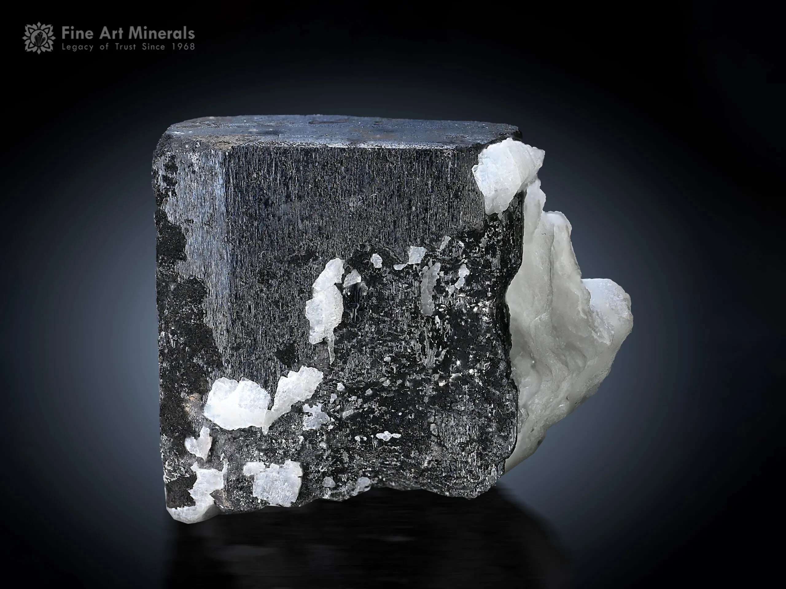 Columbite-(Mn) Crystal on Albite from Kunar Afghanistan - image 2