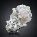 Combination Mineral Specimen - Mrganite with Indicolite Tourmalines, Quartz and Albite - image 1