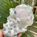 Combination Mineral Specimen - Mrganite with Indicolite Tourmalines, Quartz and Albite - image 3