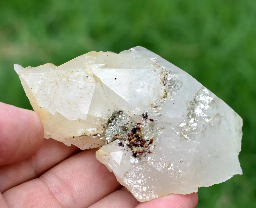 Combo of Extreme Rare Red Anatase and Mica On Quartz Crystal From Skardu Pakistan - image 2
