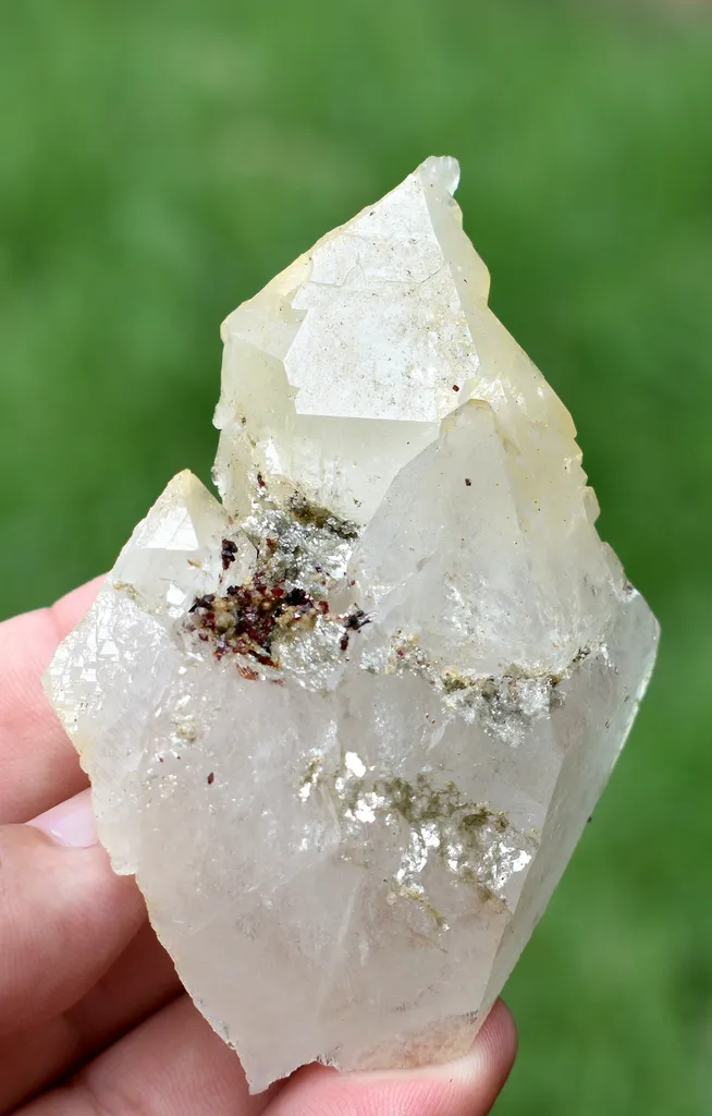 Combo of Extreme Rare Red Anatase and Mica On Quartz Crystal From Skardu Pakistan - image 8