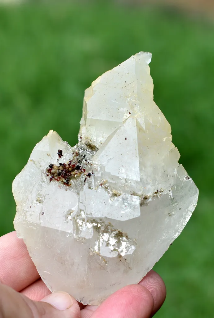 Combo of Extreme Rare Red Anatase and Mica On Quartz Crystal From Skardu Pakistan - image 4