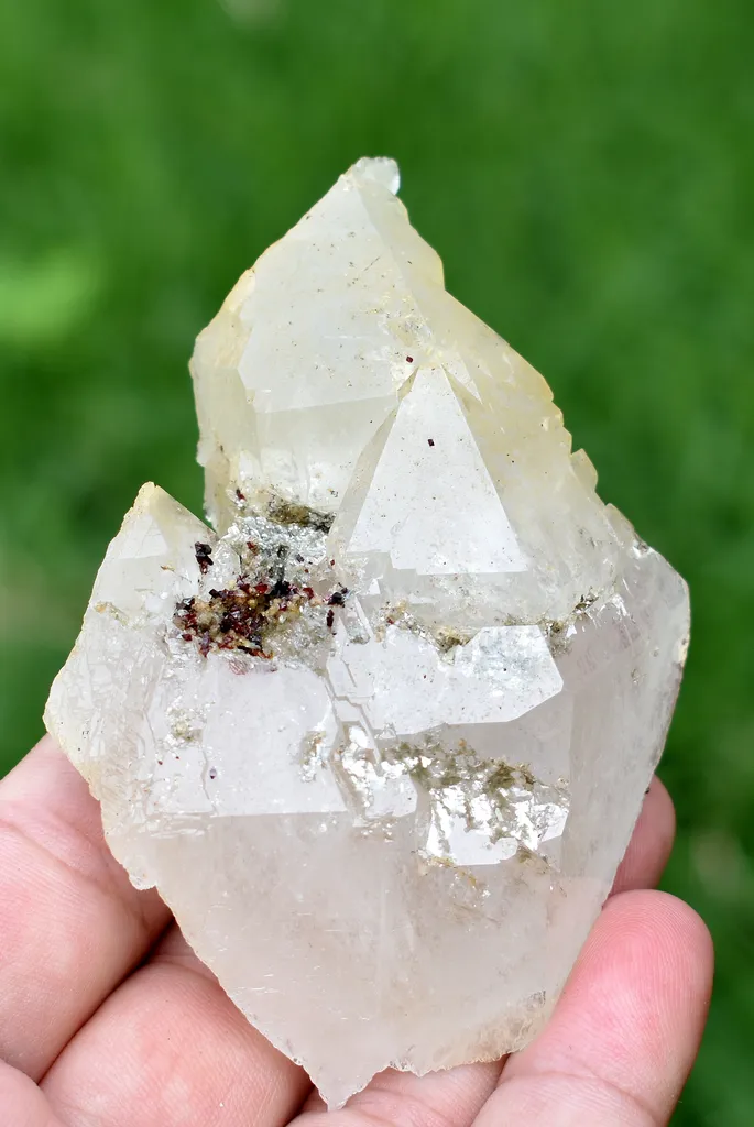 Combo of Extreme Rare Red Anatase and Mica On Quartz Crystal From Skardu Pakistan - image 3