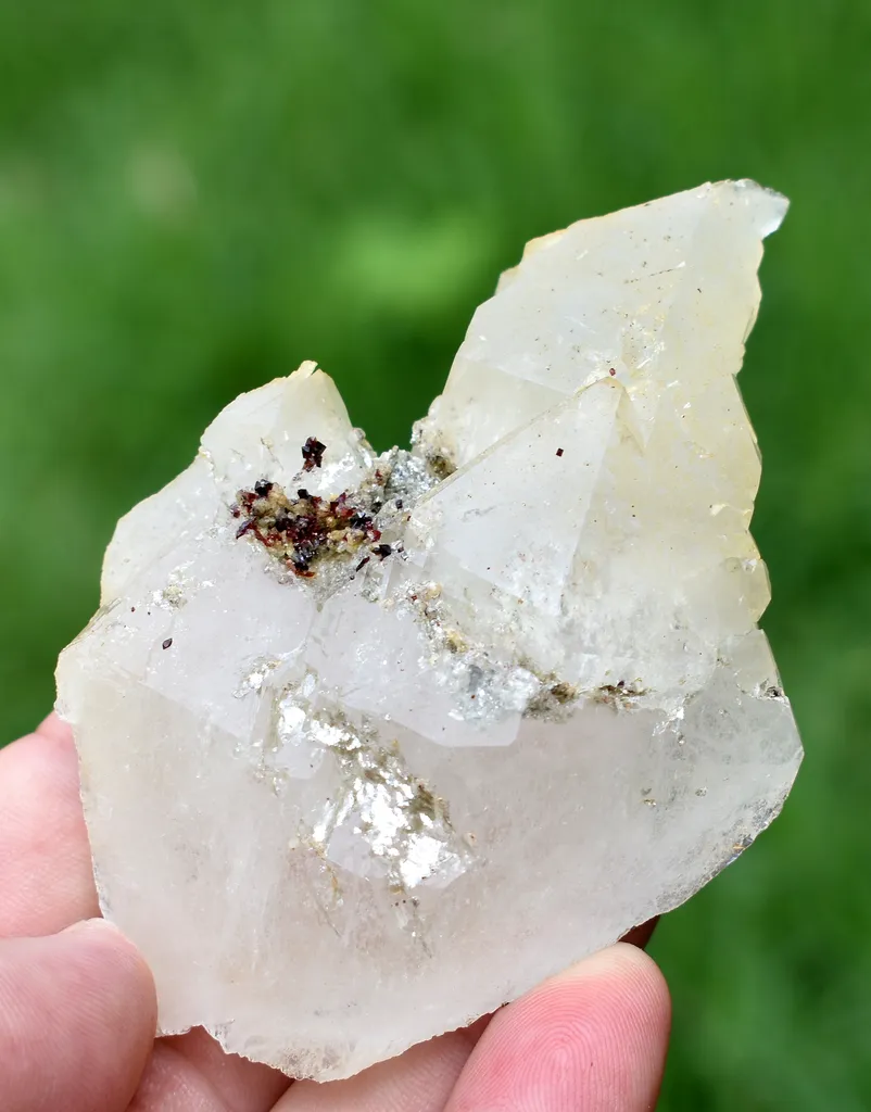 Combo of Extreme Rare Red Anatase and Mica On Quartz Crystal From Skardu Pakistan image