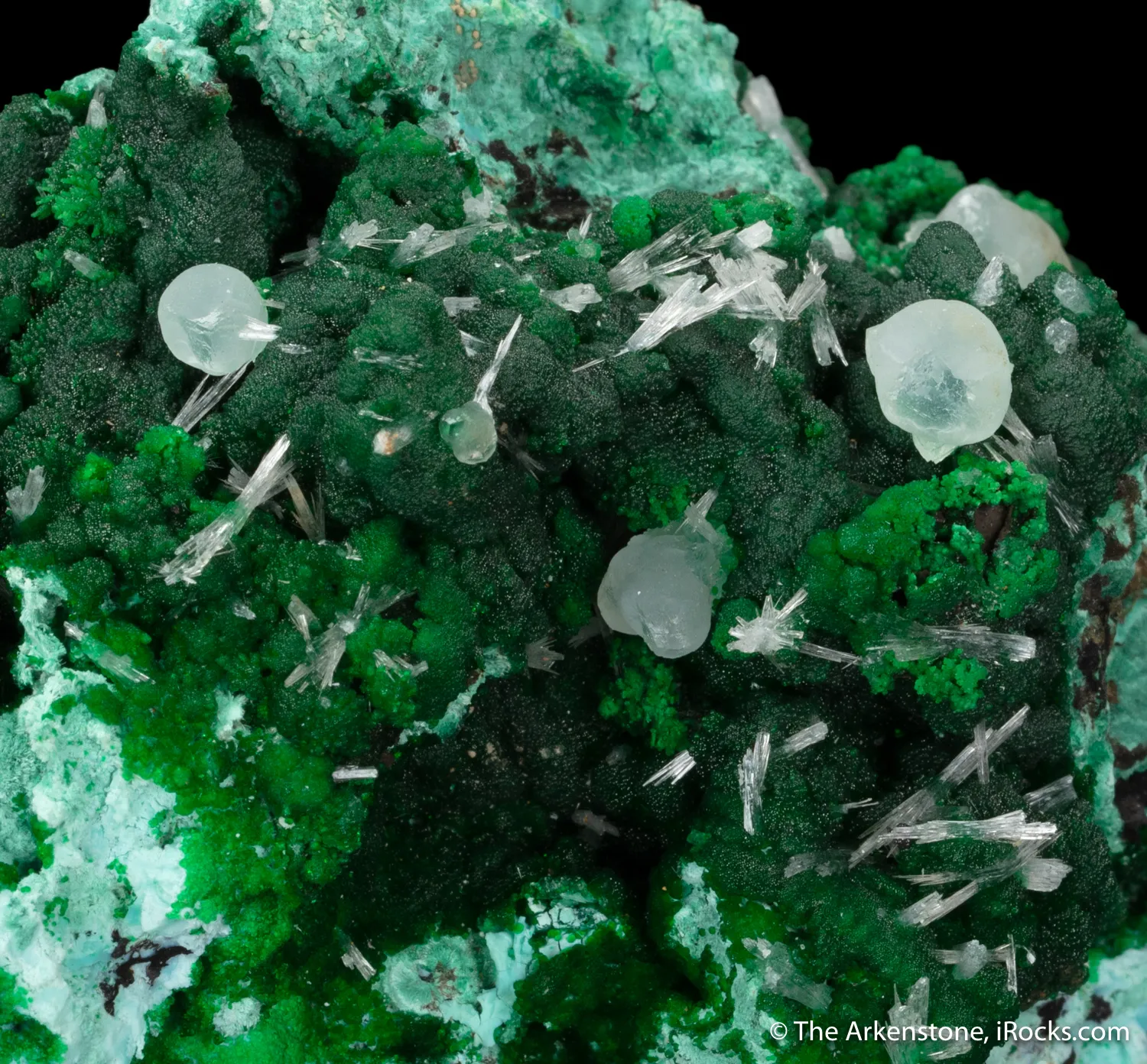 Conichalcite, Chrysocolla, Smithsonite and Aragonite - image 5