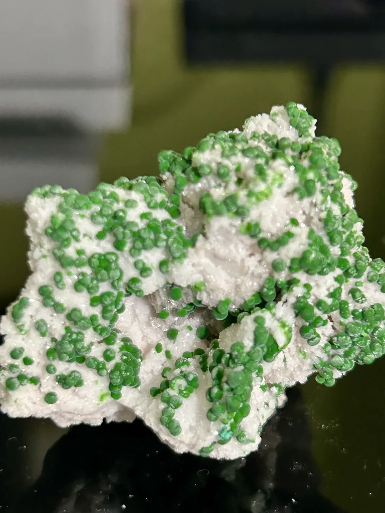 Conichalcite on Dolomite from Namibia, Oshikoto Region, Tsumeb, Tsumeb Mine - image 2
