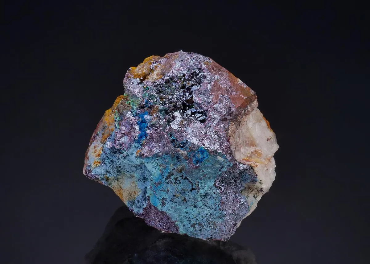 Connellite with Cuprite and Malachite - image 1