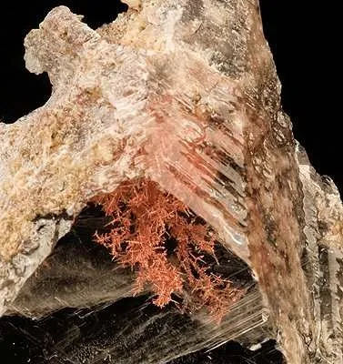 Copper, Gypsum (Var: Selenite) - image 2