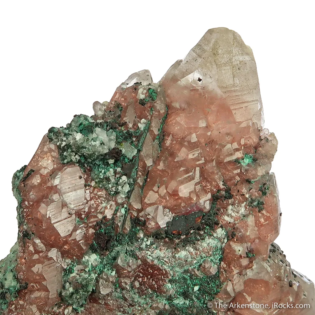 Copper in Calcite with Malachite image