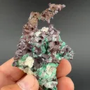 Copper (negative Quartz casts) with Malachite - image 1