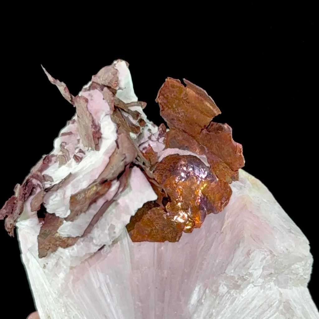 Copper on Scolecite | High Quality Mineral | Indian Minerals | Superb Minerals | Fine Mineral | Collectors Piece - image 5