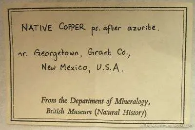 Copper Ps. Azurite (Ex Bmnh) - image 3