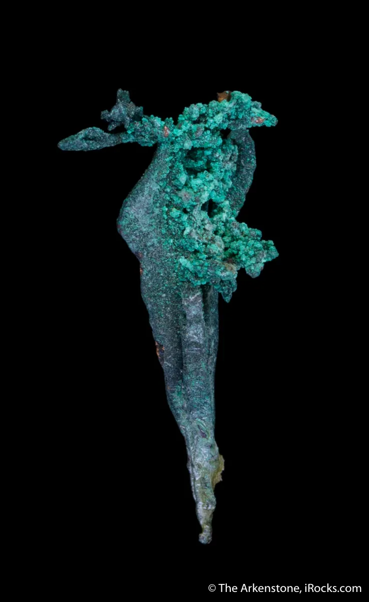 Copper (Spinel twinned) with Malachite - image 4