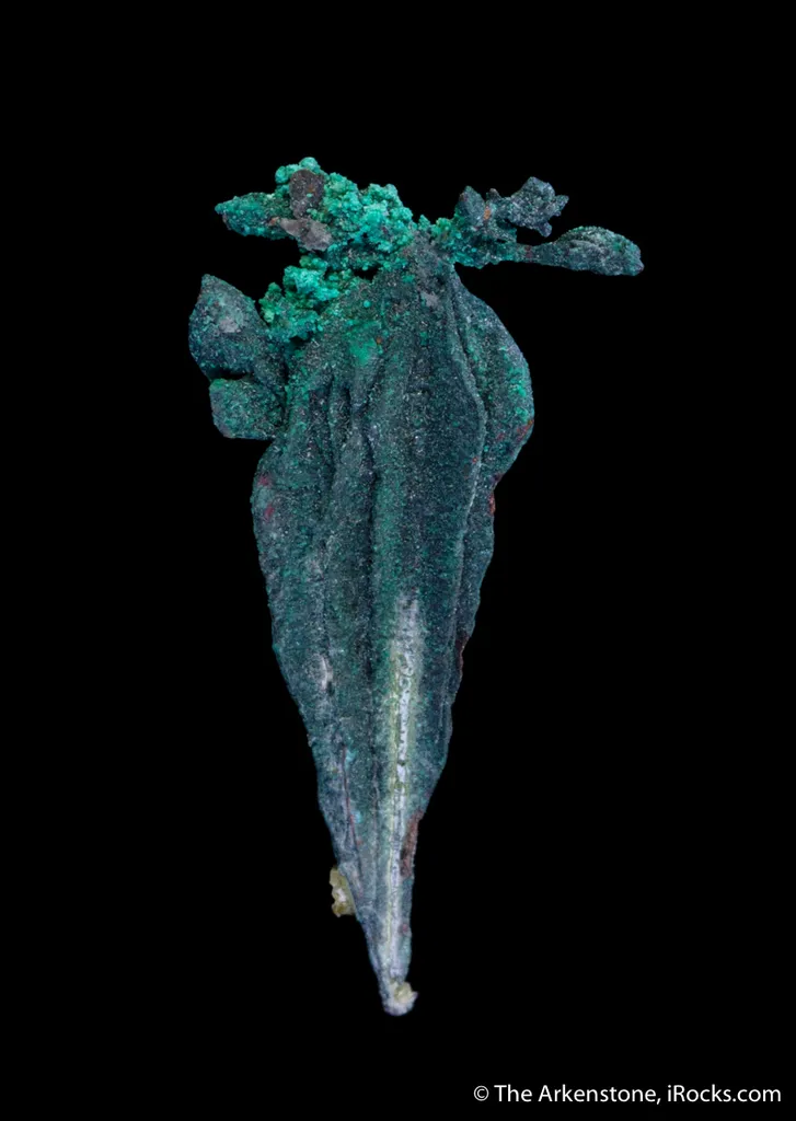 Copper (Spinel twinned) with Malachite image