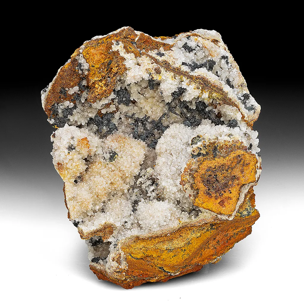 Copper with Calcite, Chalcocite, Malachite image
