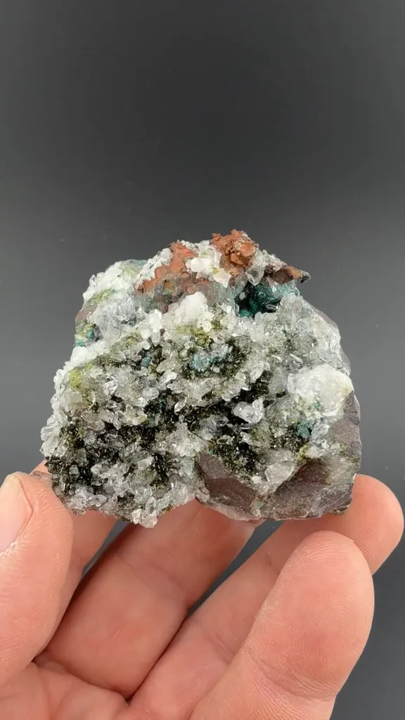 Copper with Epidote, Quartz image
