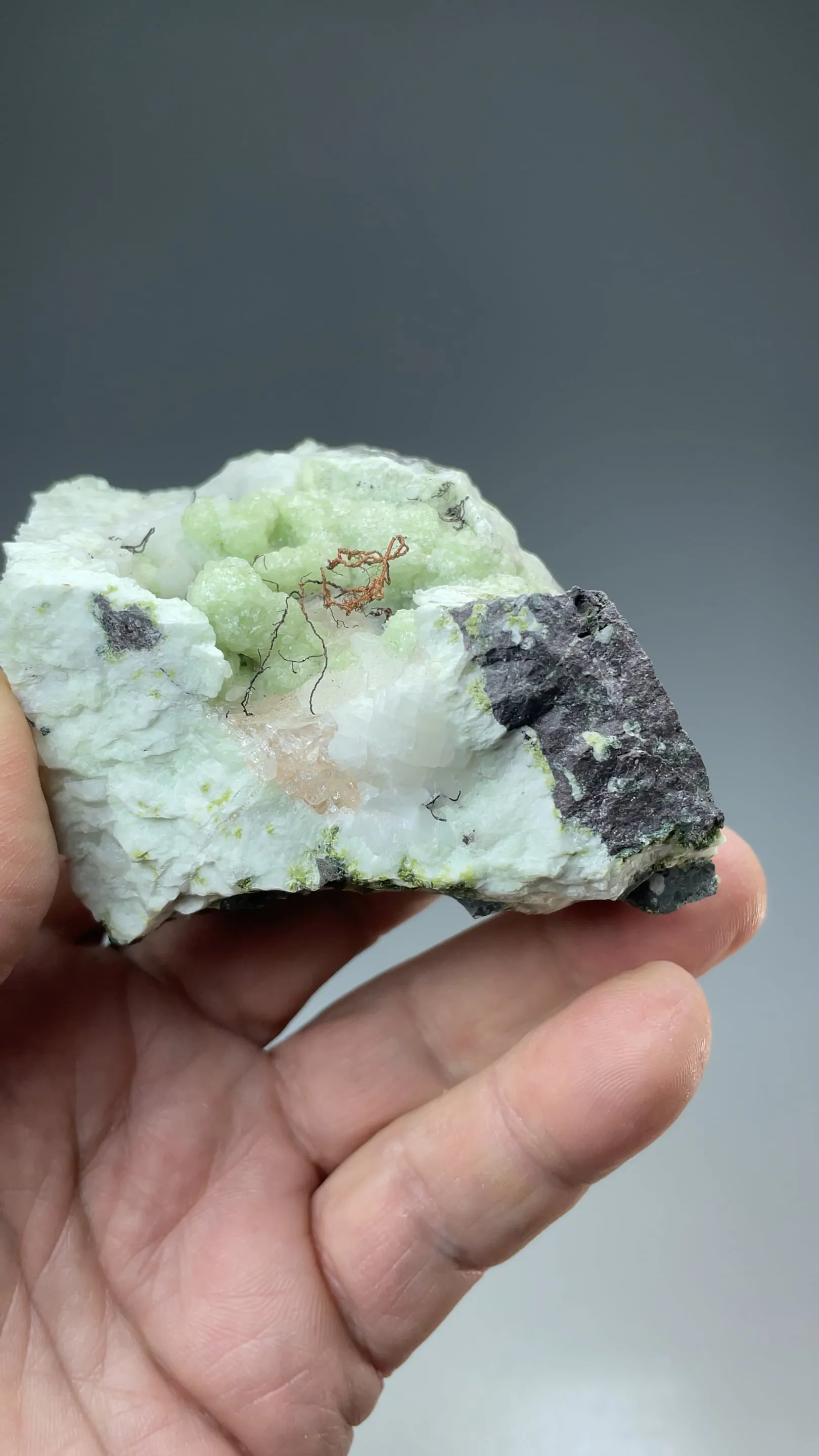 Copper with Prehnite - image 3