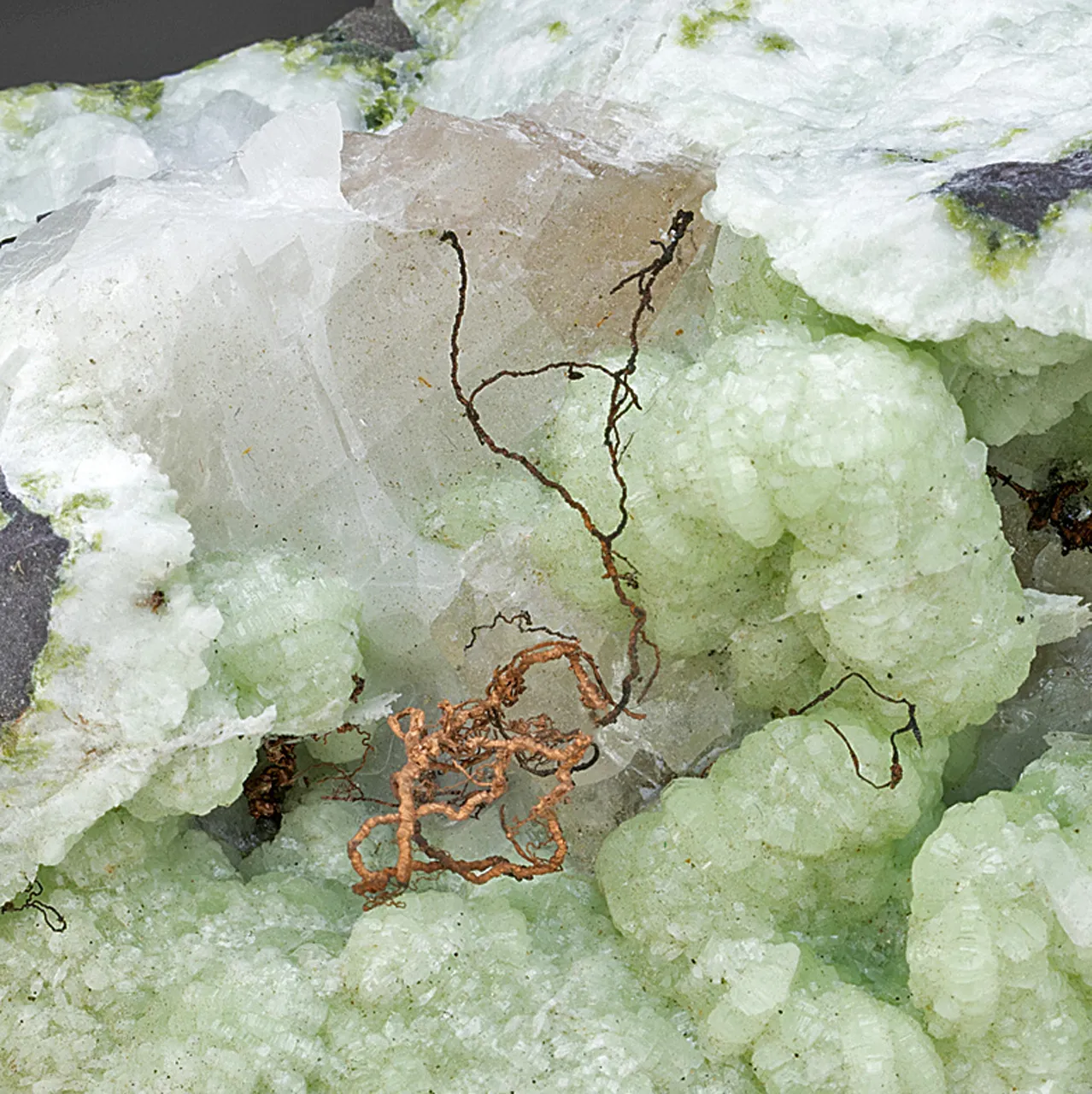 Copper with Prehnite - image 1