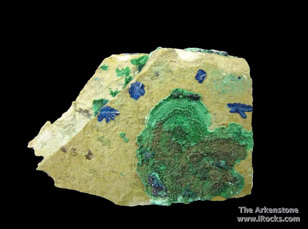 Cornetite (Type Locality) and Malachite - image 3