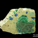 Cornetite (Type Locality) and Malachite - image 3