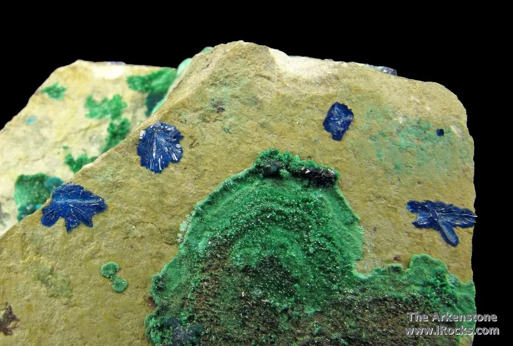 Cornetite (Type Locality) and Malachite - image 4