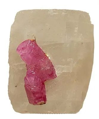 Corundum (Var: Ruby), Calcite image