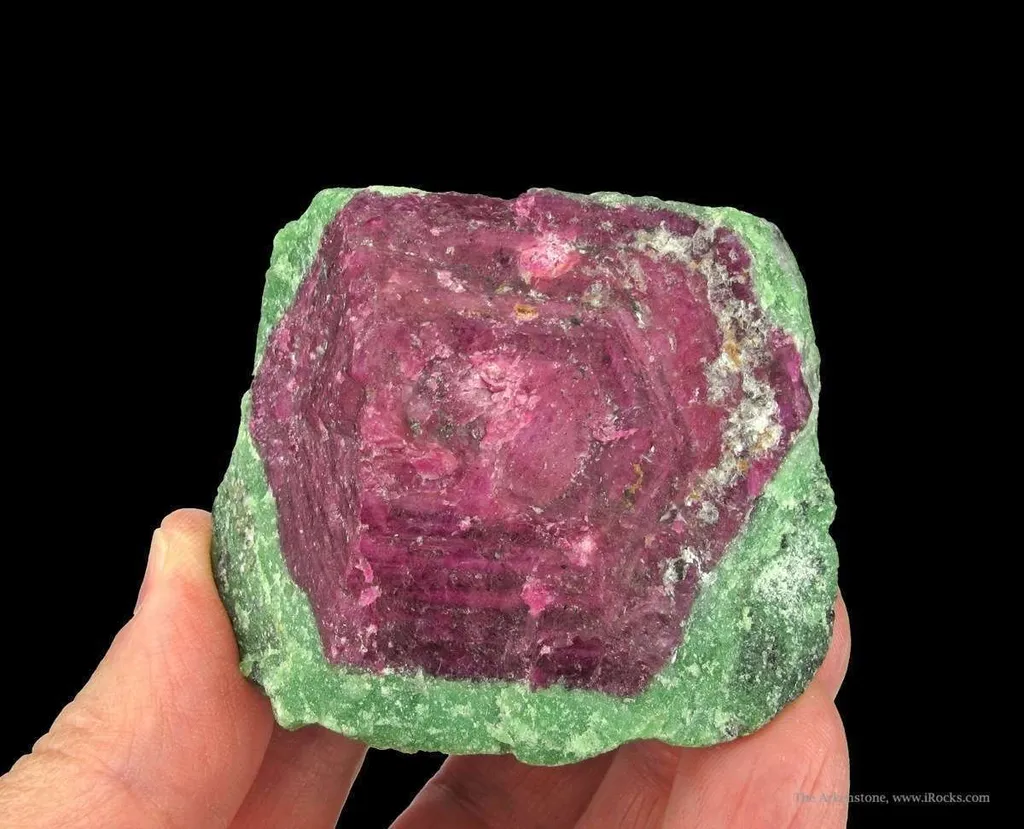 Corundum Var. Ruby (Fluorescent) in Zoisite - image 4