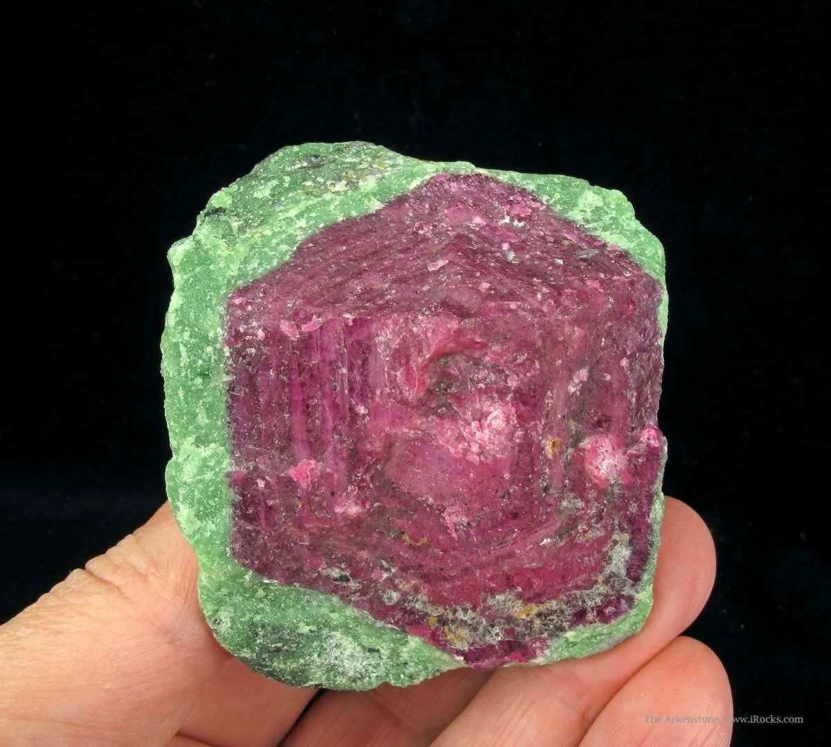 Corundum Var. Ruby (Fluorescent) in Zoisite - image 2
