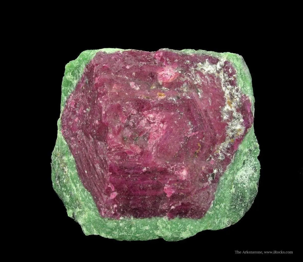 Corundum Var. Ruby (Fluorescent) in Zoisite - image 5