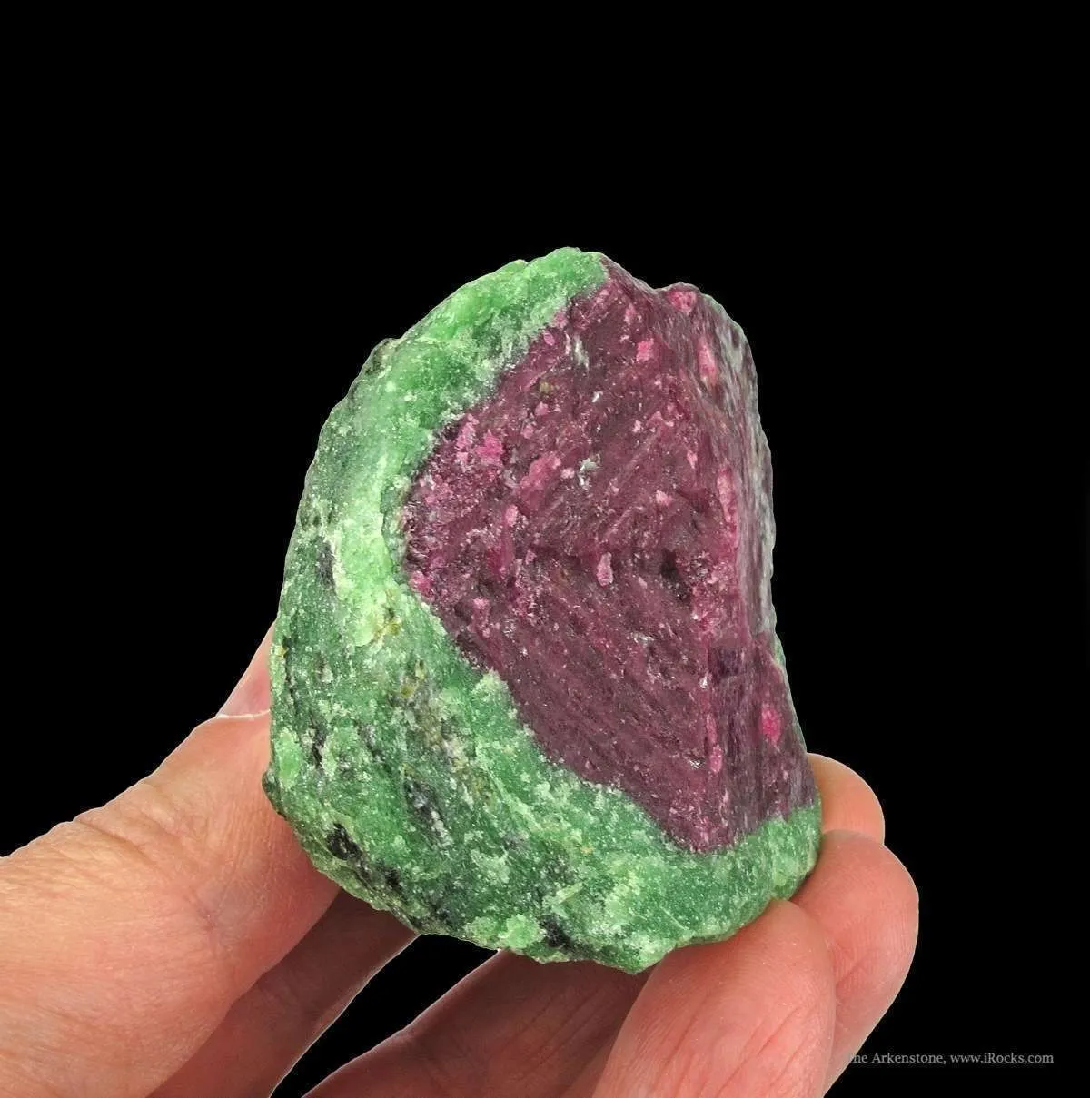 Corundum Var. Ruby (Fluorescent) in Zoisite - image 3