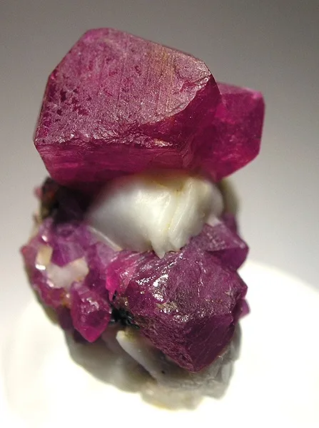 Corundum (Var: Ruby), Marble image