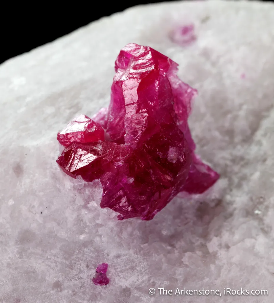 Corundum var. Ruby on Marble image