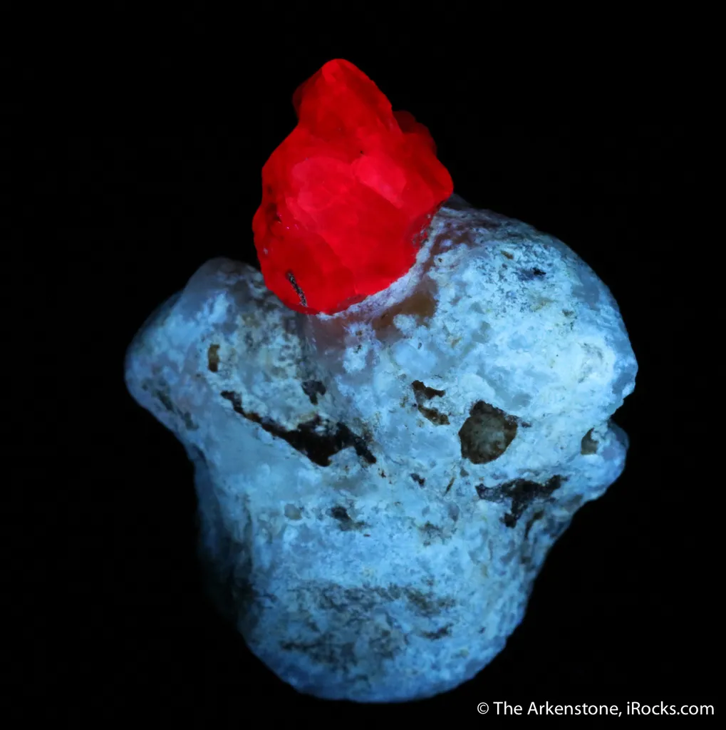 Corundum var. Ruby on Scapolite image