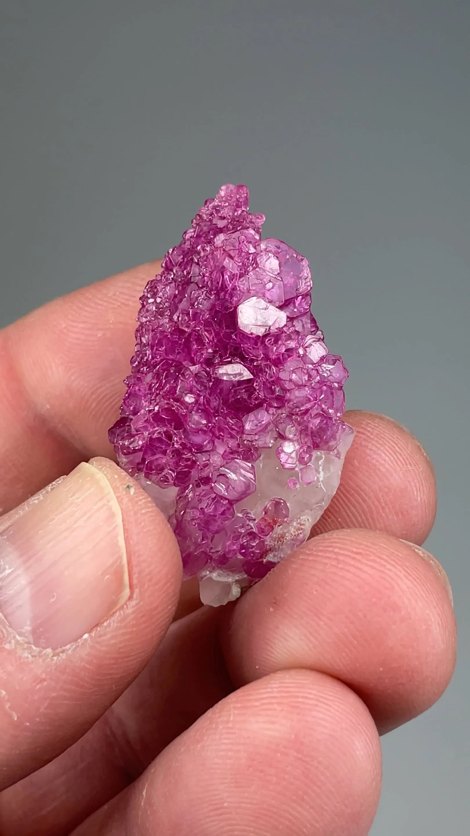 Corundum var. Ruby with Calcite - image 2