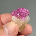 Corundum var. Ruby with Calcite - image 2