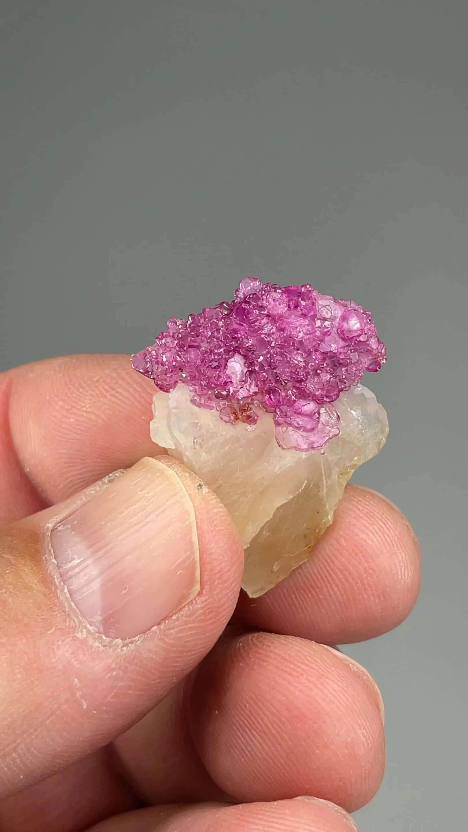 Corundum var. Ruby with Calcite - image 2