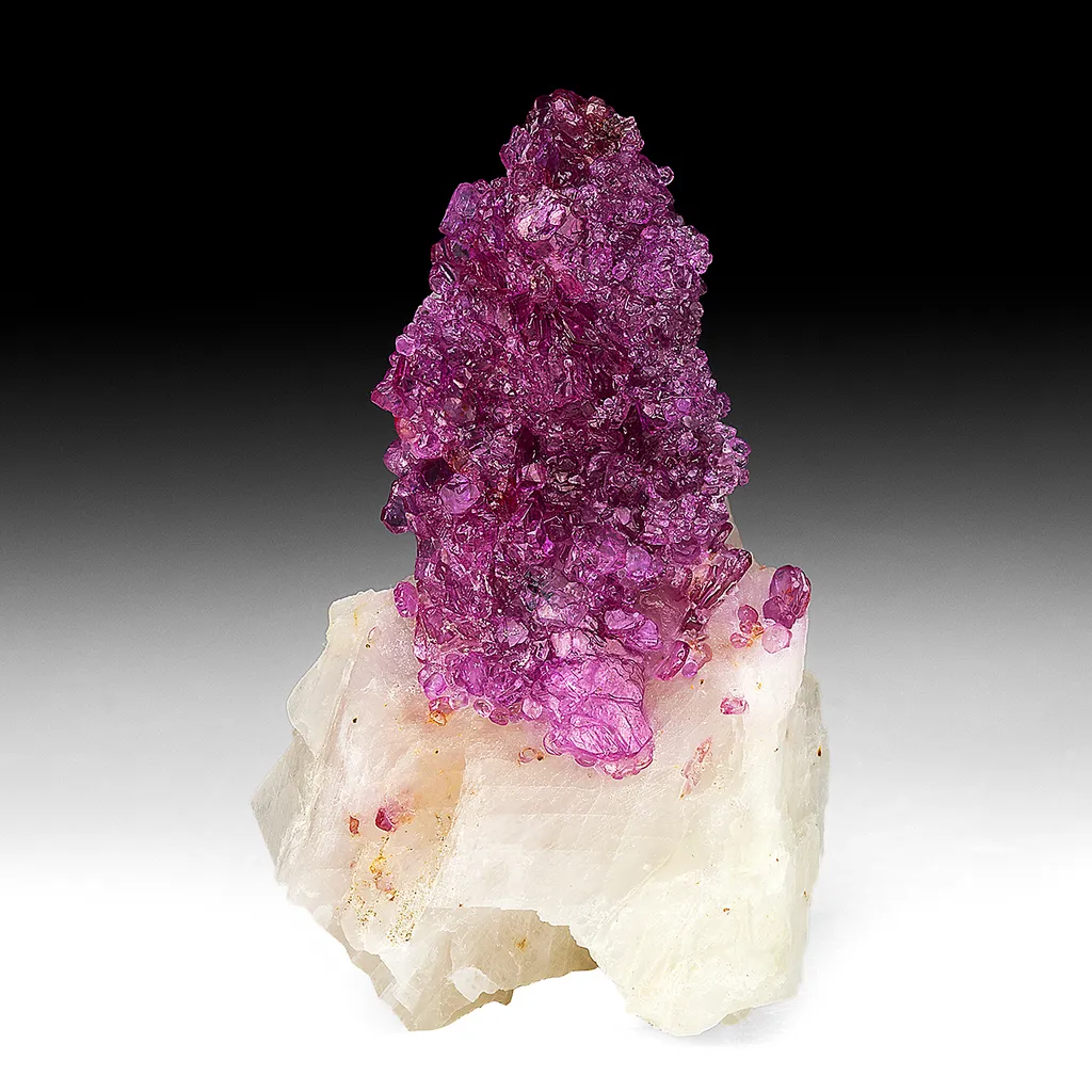 Corundum var. Ruby with Calcite image