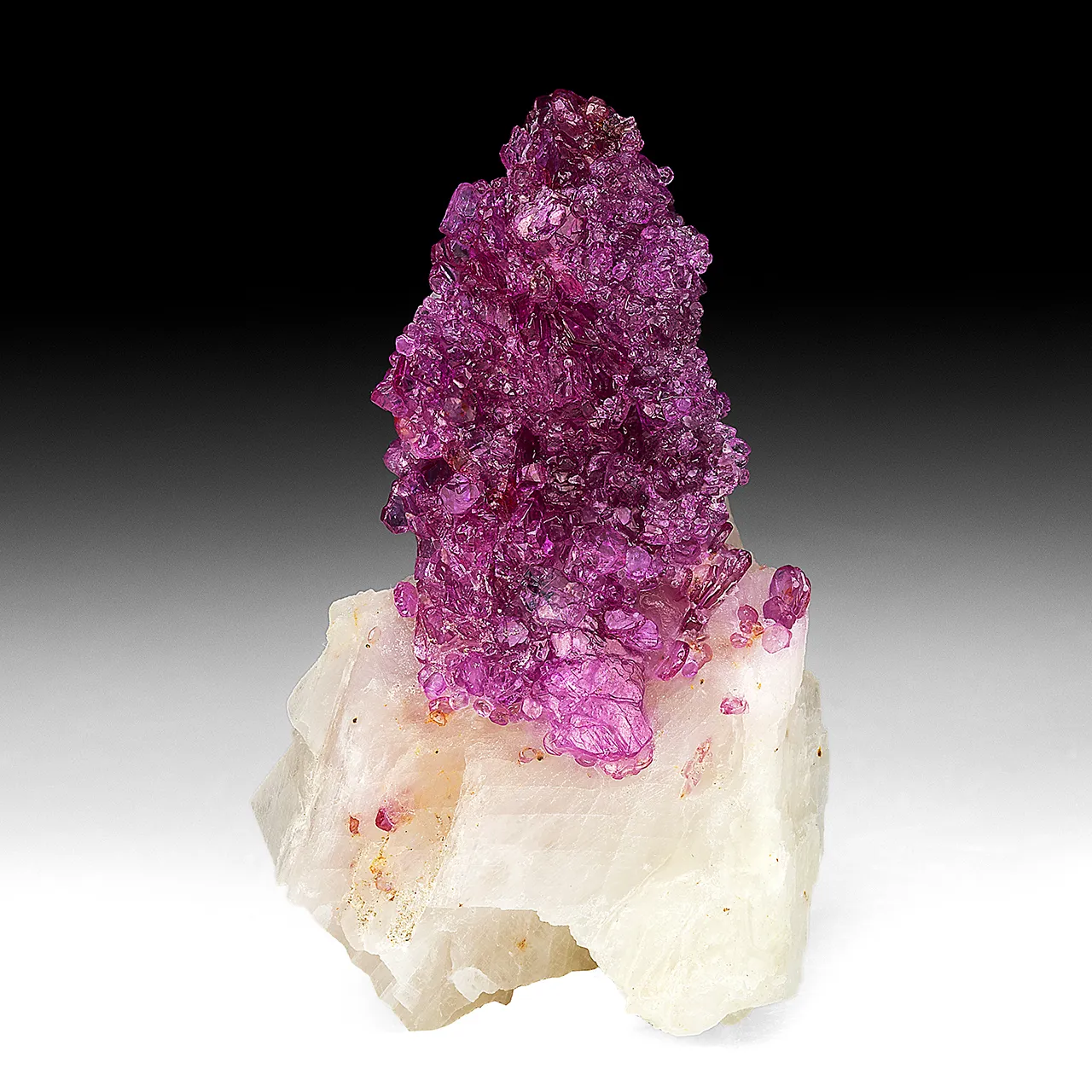 Corundum var. Ruby with Calcite - image 1