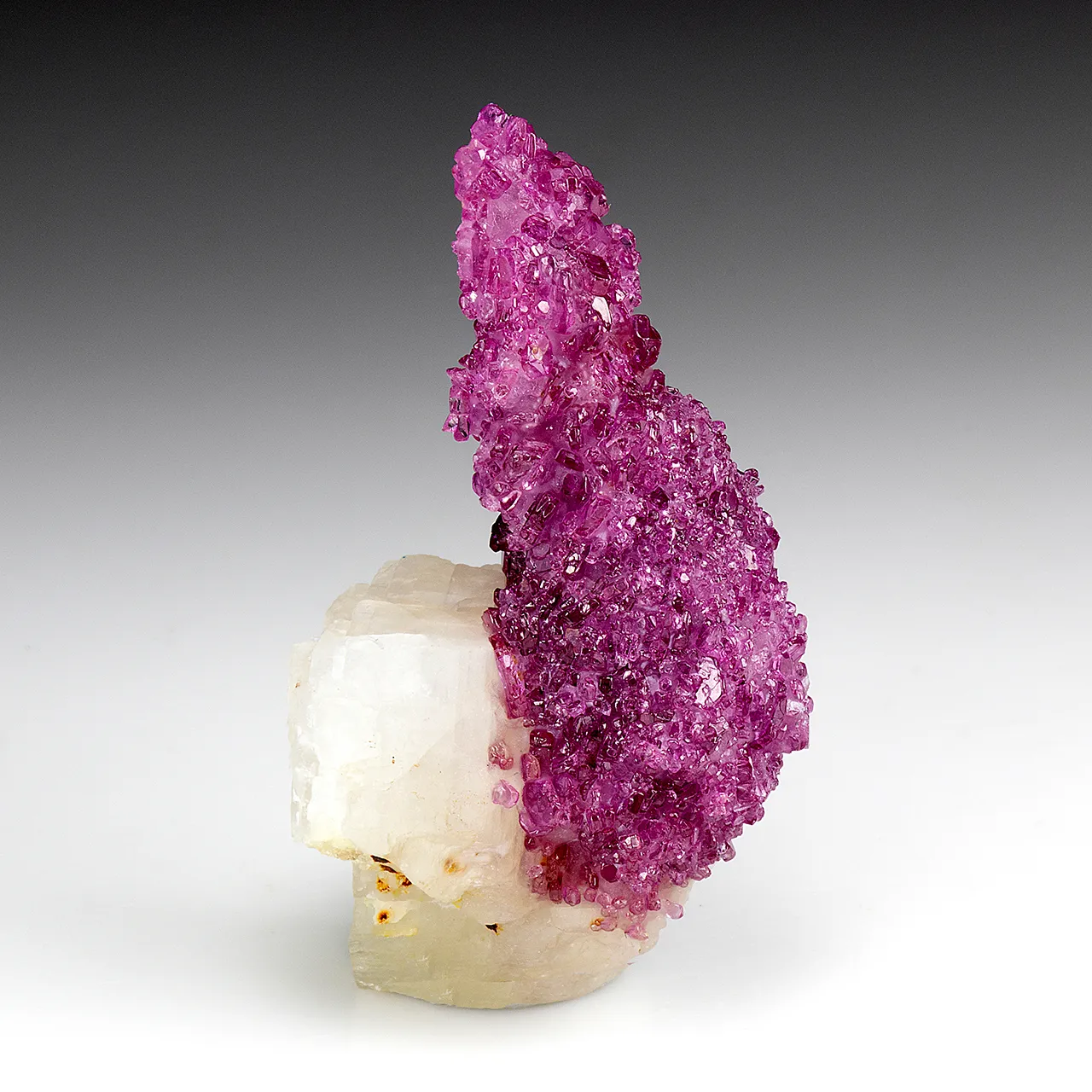 Corundum var. Ruby with Calcite - image 1